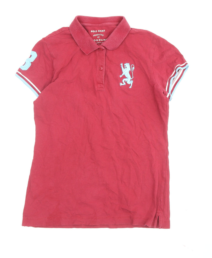 Giordano Women's Red Polo Short Sleeve Classic Tee