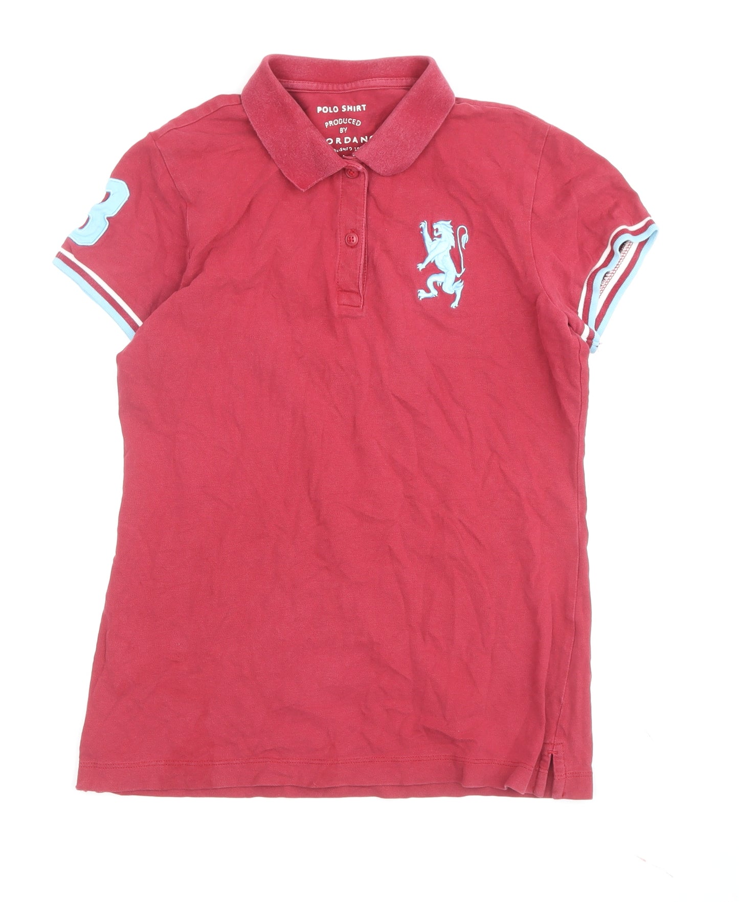 Giordano Women's Red Polo Short Sleeve Classic Tee
