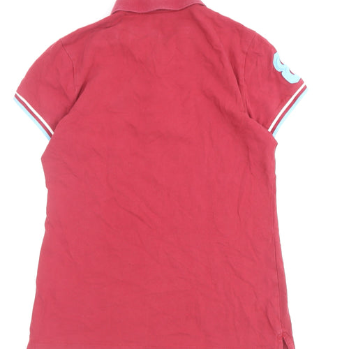 Giordano Women's Red Polo Short Sleeve Classic Tee