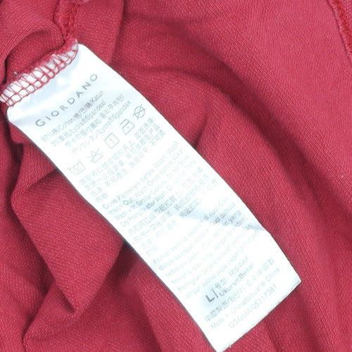 Giordano Women's Red Polo Short Sleeve Classic Tee
