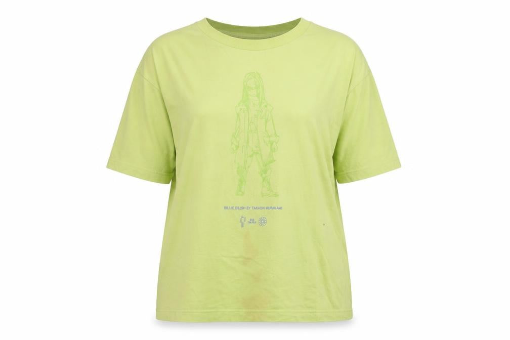 Uniqlo Green XS Graphic Tee Unisex Casual