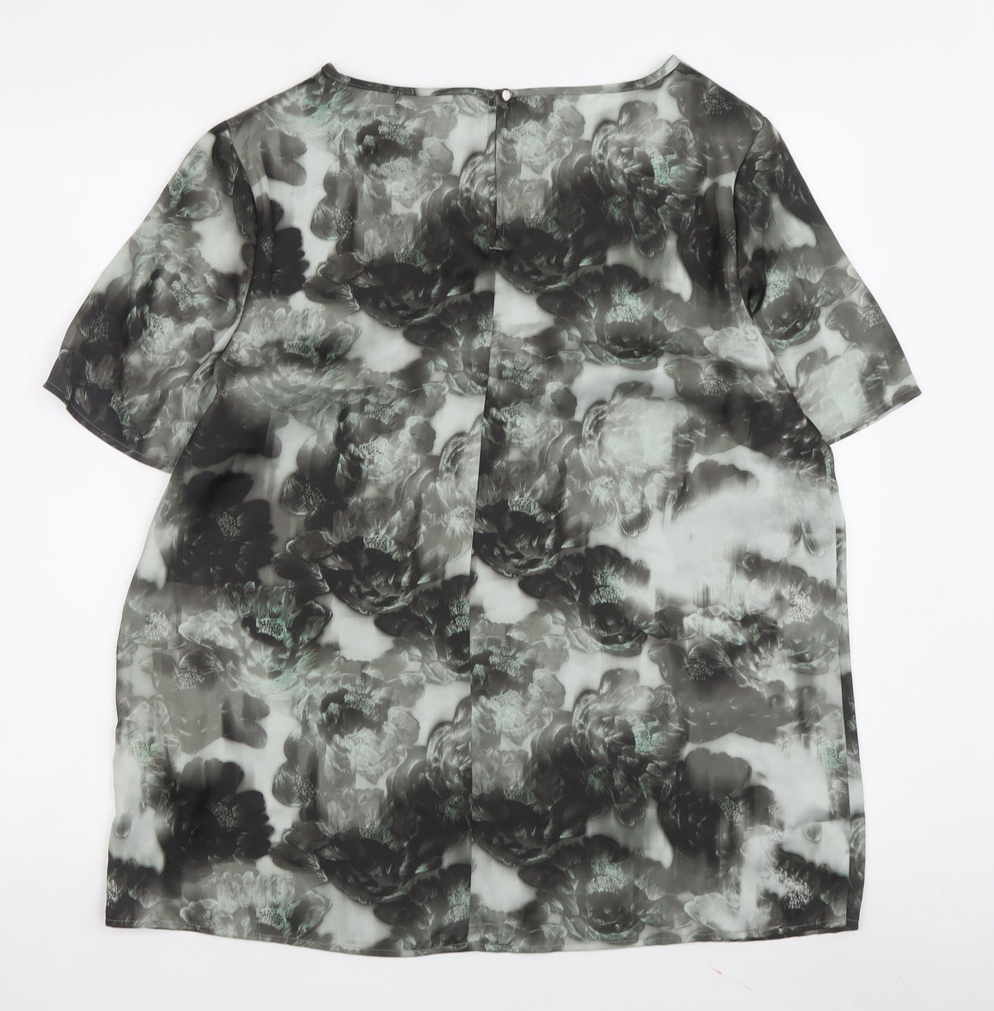 Next Women's Grey Floral Blouse, Size 14, New
