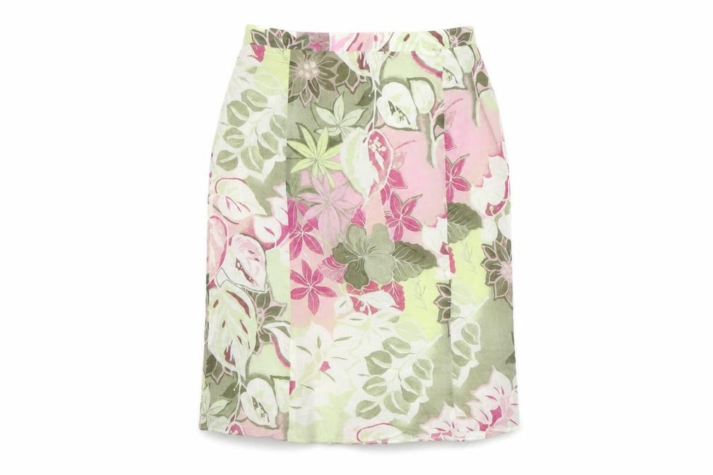 Front view of Frank Walder Women's Floral Midi Skirt, size 12, Multicoloured