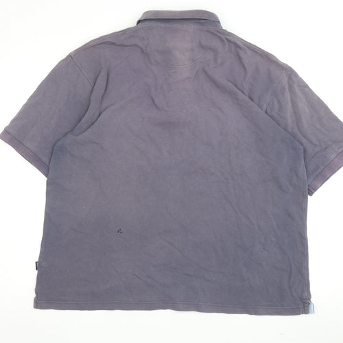 Maine New England Men's Grey XL Cotton Polo Shirt