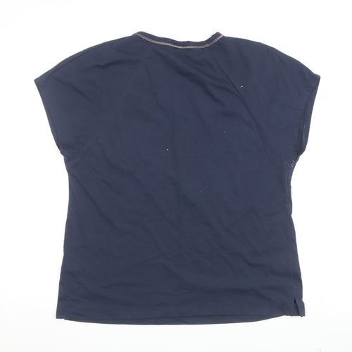 Oliver Bonas Women's Blue Basic T-Shirt Size 10