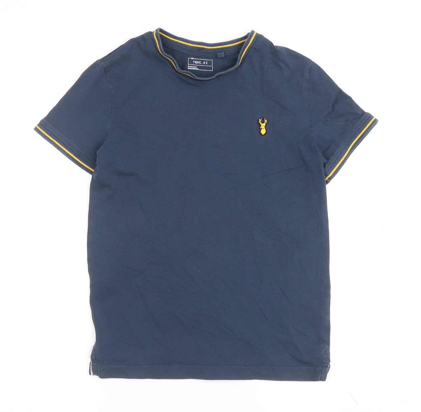 Next Boys Blue Cotton T-Shirt Crew Neck Size 8