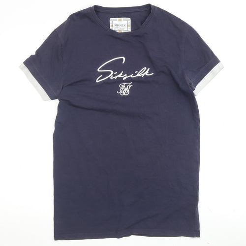 SikSilk Unisex Black T-Shirt, Short Sleeve, Size S
