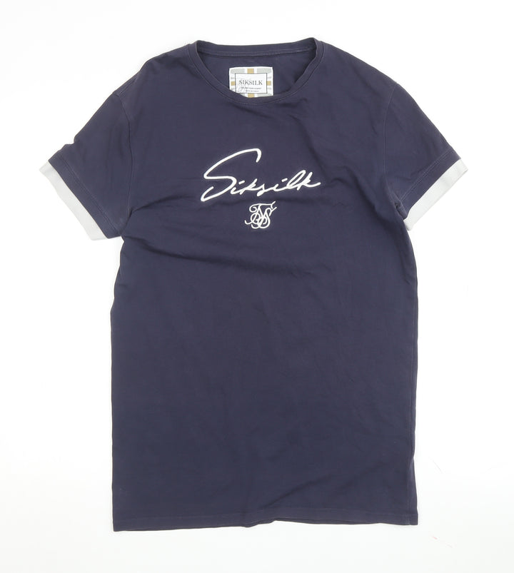 SikSilk Unisex Black T-Shirt, Short Sleeve, Size S
