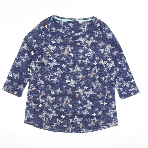 Marks and Spencer Women's Blue Butterfly Blouse Size 12