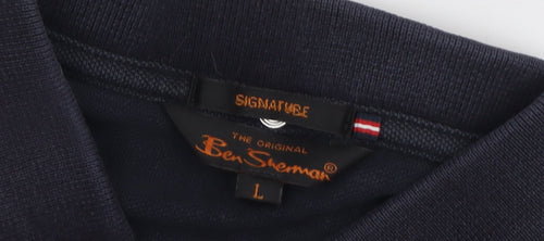 Ben Sherman Men's Black Polo Shirt Size L