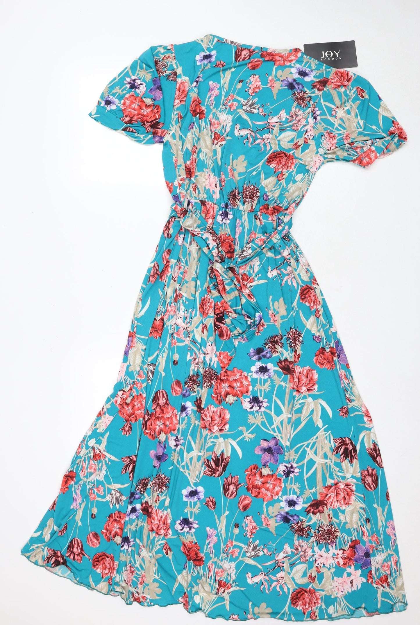 Jessica Joy Women's Floral Wrap Dress Size 14 Multicoloured