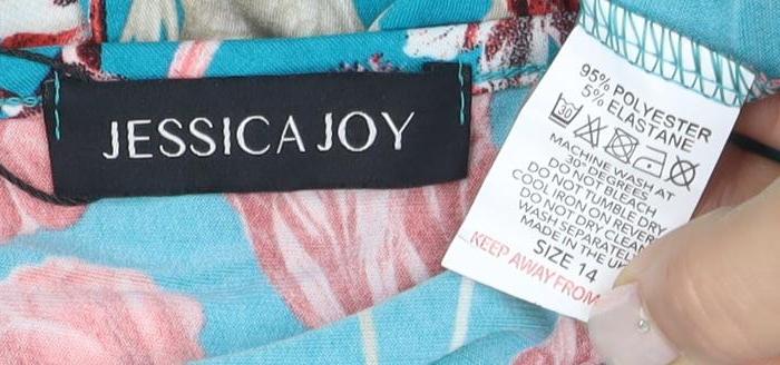 Jessica Joy Women's Floral Wrap Dress Size 14 Multicoloured