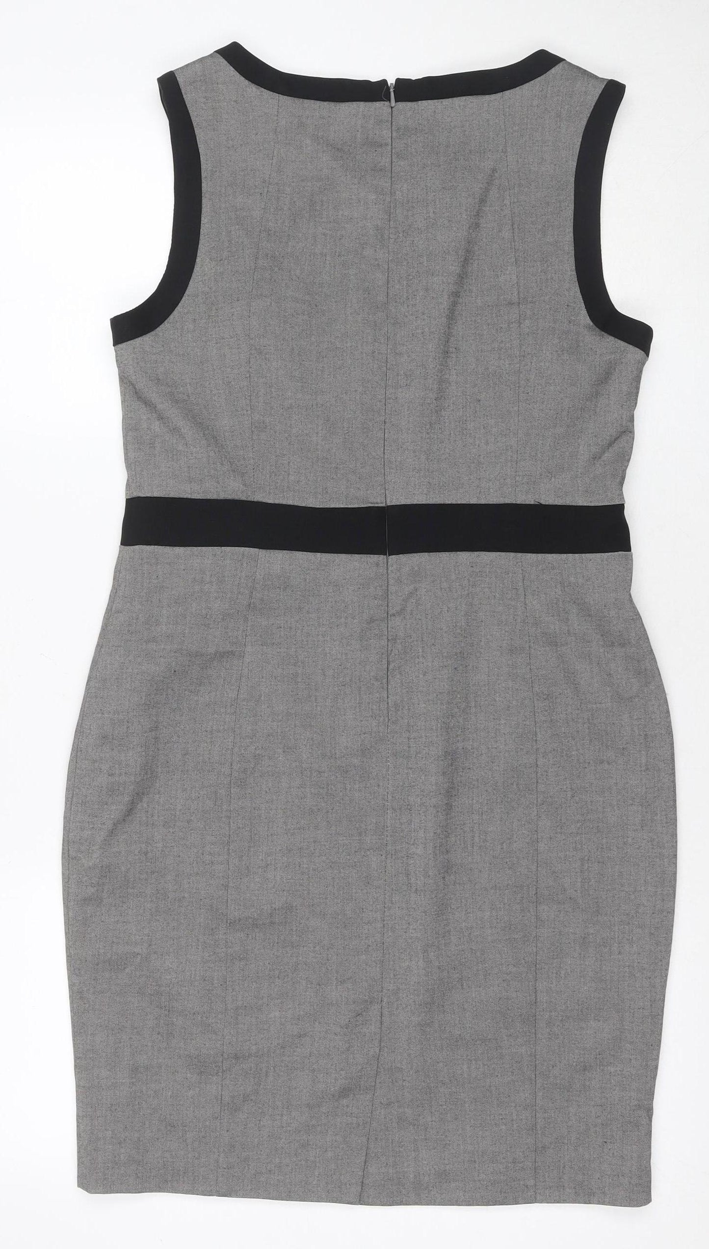 New Look Women's Grey Sheath Dress in Size 14