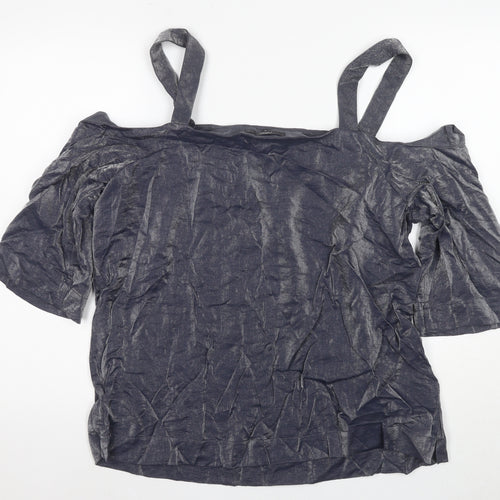 Next Women's Grey Off Shoulder Top, Size 18