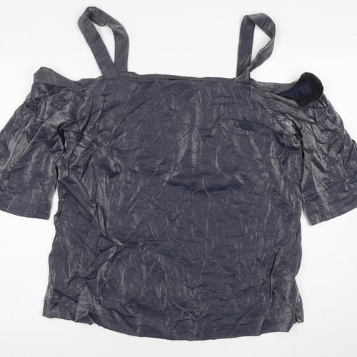 Next Women's Grey Off Shoulder Top, Size 18