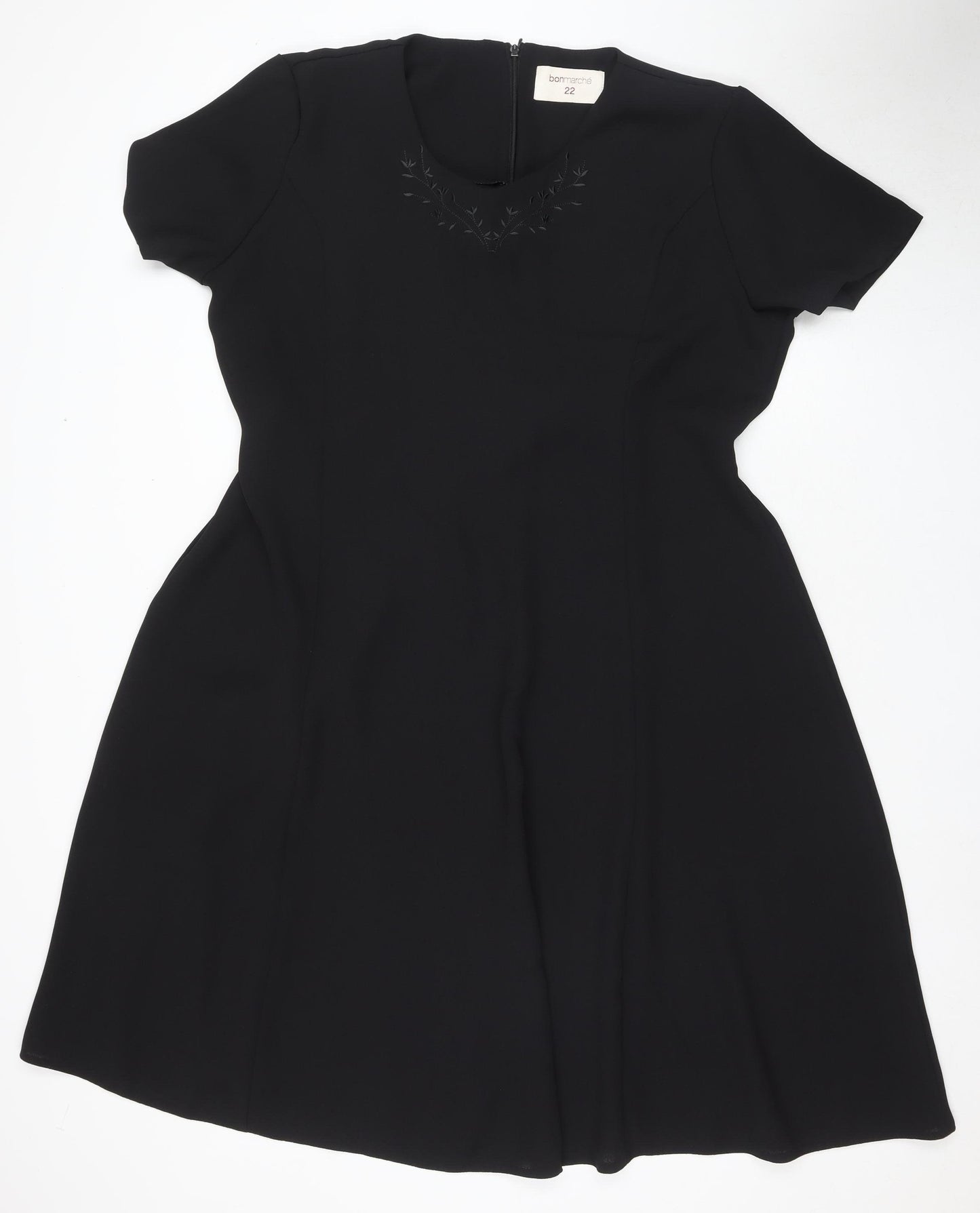 Bonmarché Black A-Line Dress, Women's Size 22