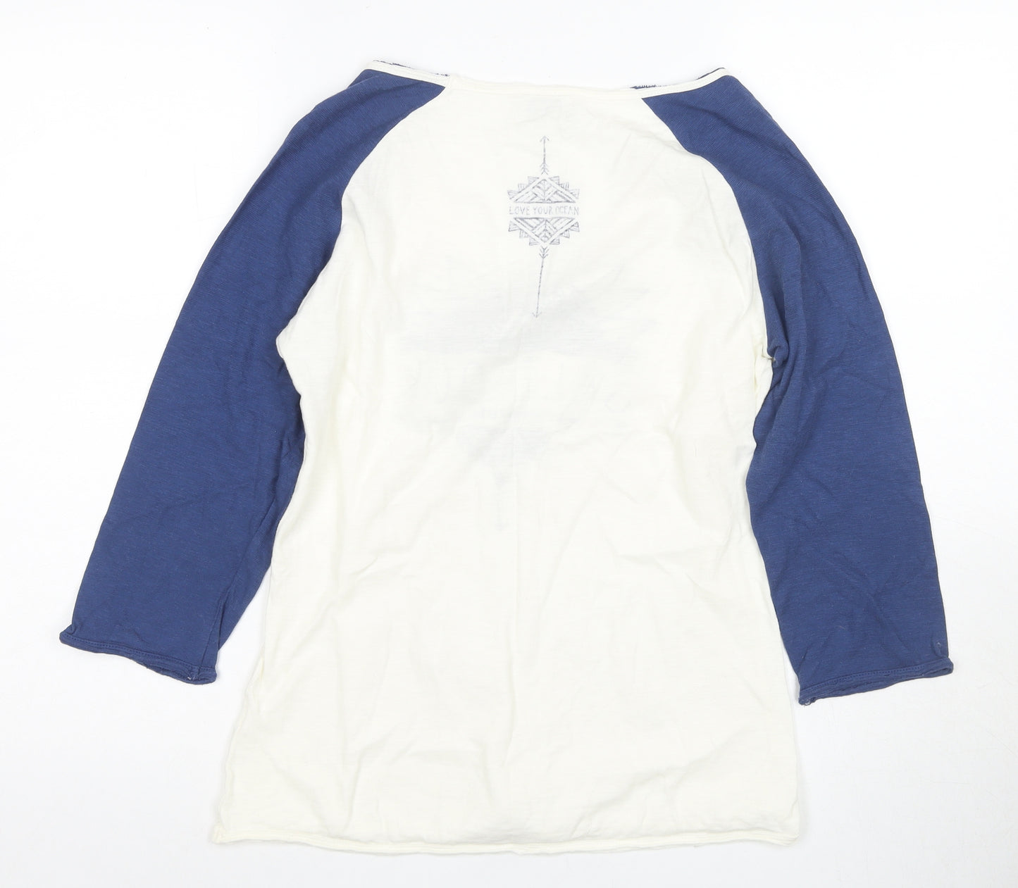 Saltrock Women's Blue Ringer T-Shirt Size 12 V-Neck