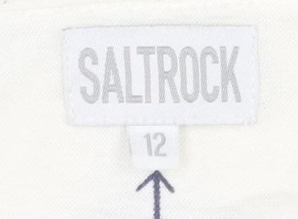 Saltrock Women's Blue Ringer T-Shirt Size 12 V-Neck