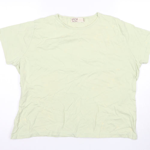 EWM Women's Green T-Shirt L Basic Casual