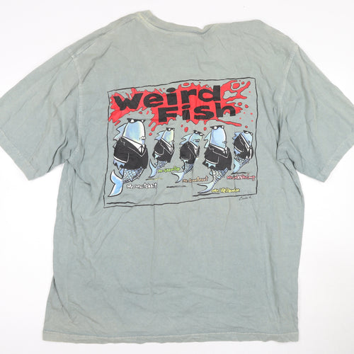 Weird Fish Men's Blue 2XL Graphic T-Shirt