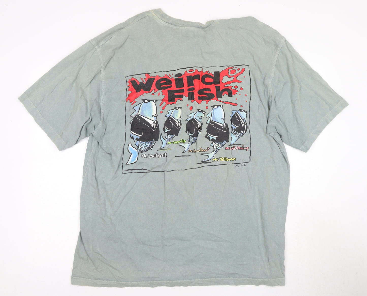 Weird Fish Men's Blue 2XL Graphic T-Shirt