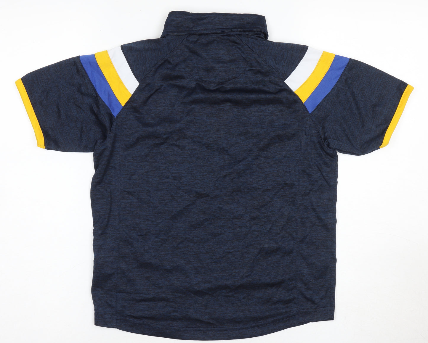 Rhino Boys Blue Rugby Polo Shirt M Short Sleeve Activewear