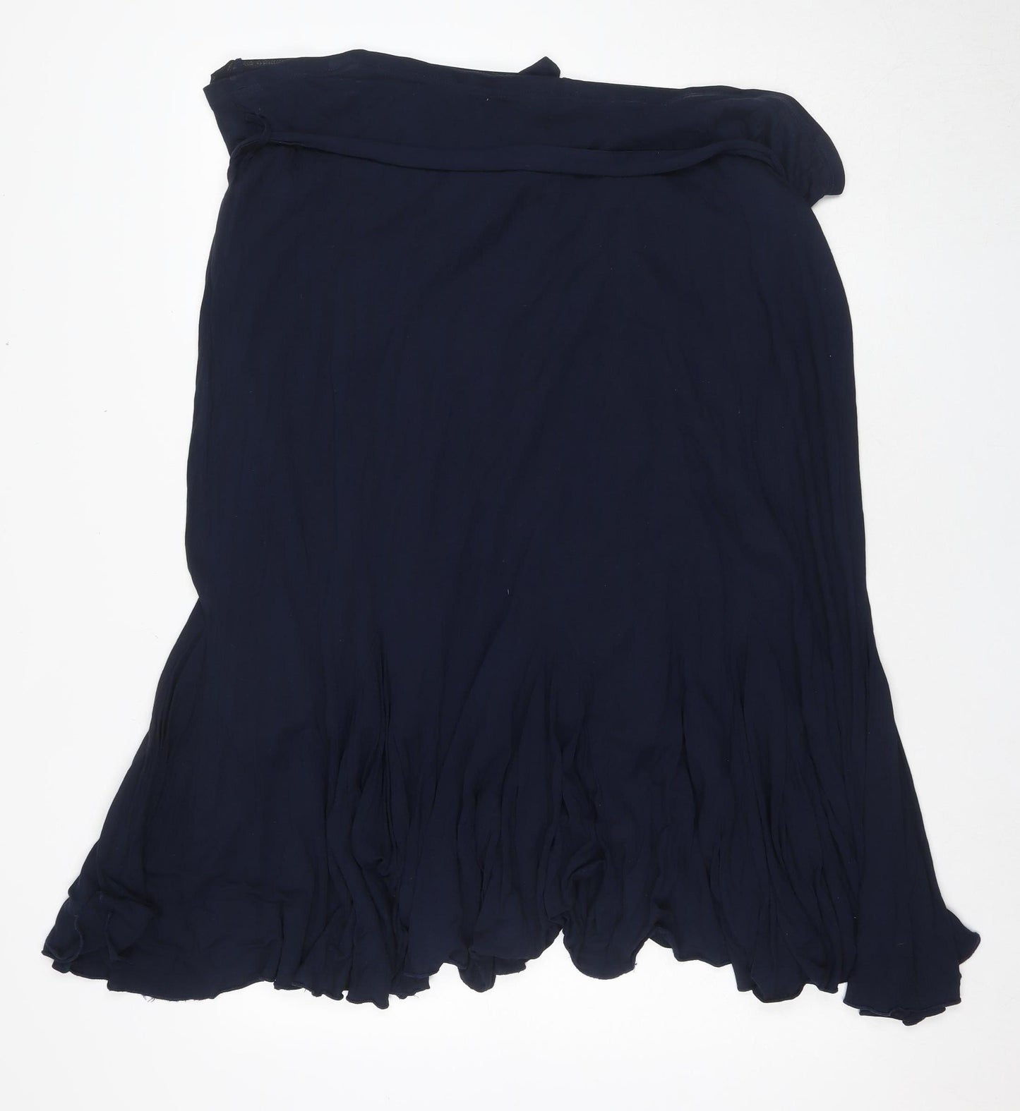 M&Co Women's Plus Size Blue Flare Skirt