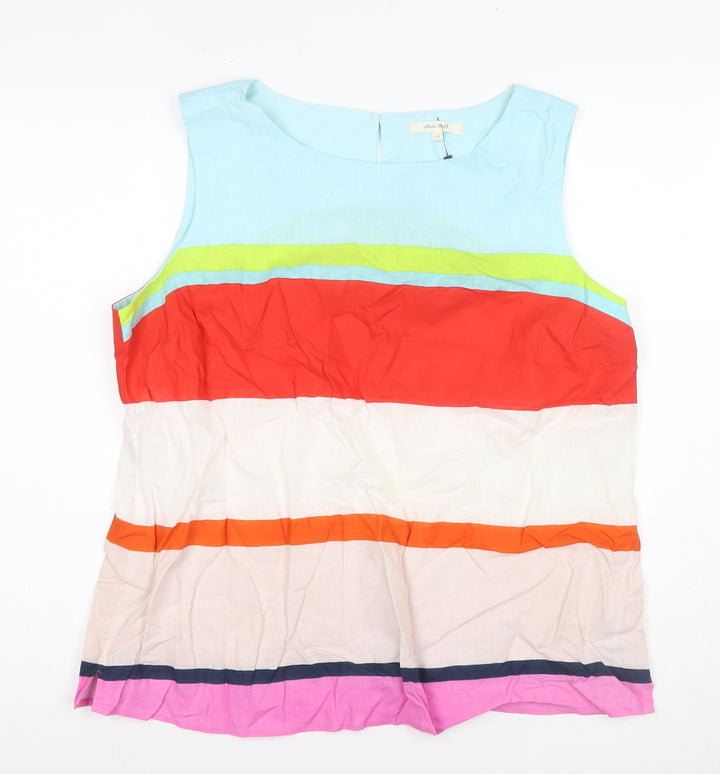 Willow Bay Women's Multicoloured Striped Tunic Blouse
