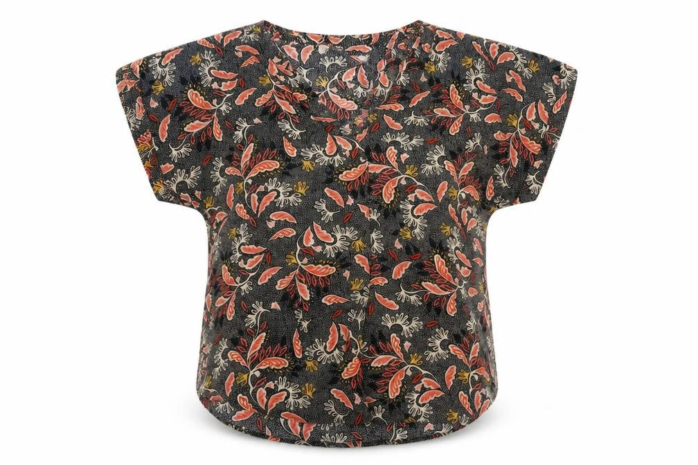 Front view of H&M Women's Multicoloured Floral Blouse, size 10