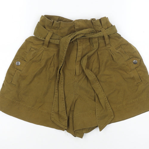 Topshop Women’s Brown Paperbag Shorts Size 8