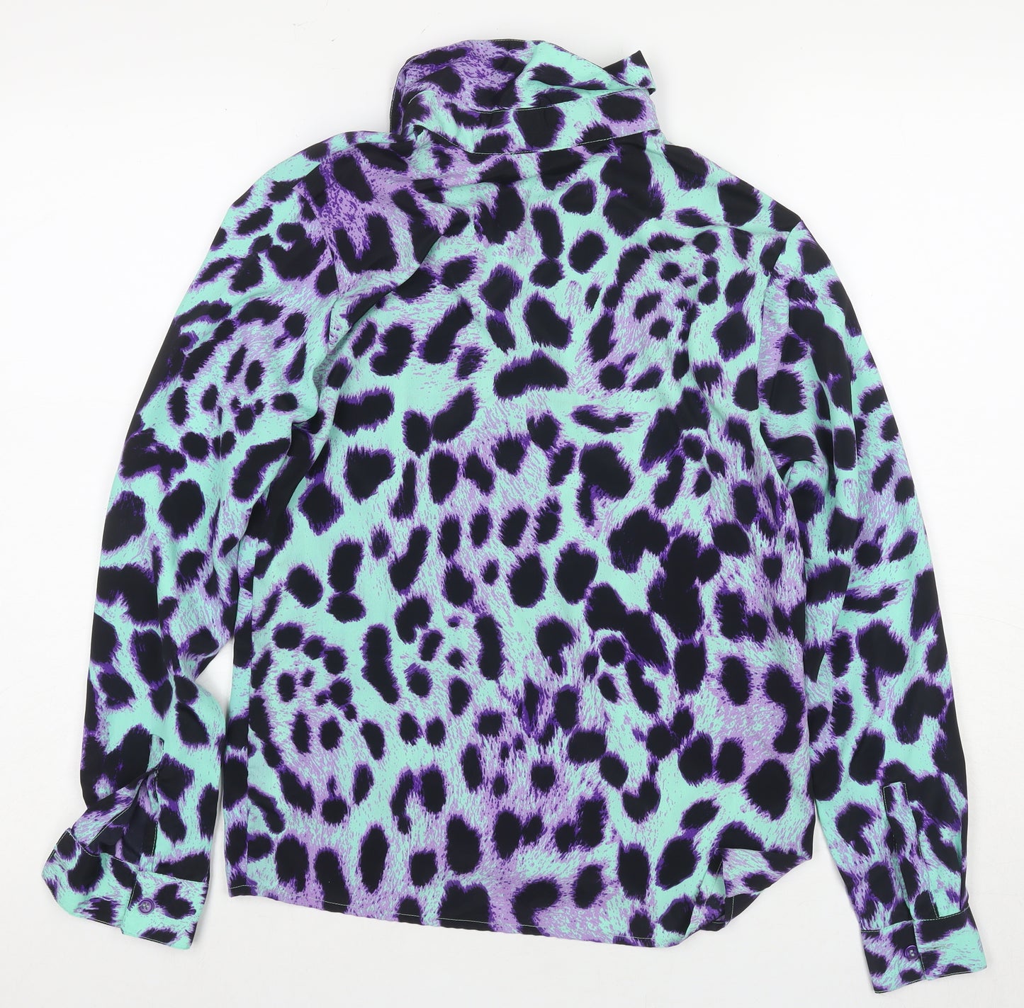 Dancing Leopard Women's Purple Animal Print Button-Up Shirt