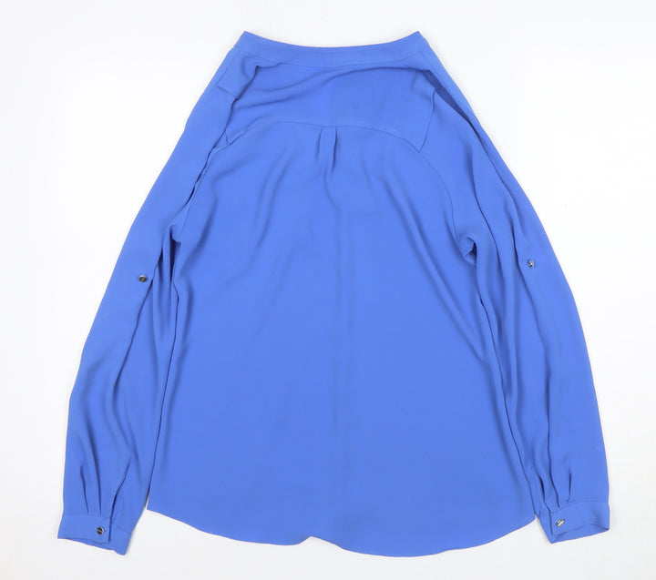 Oasis Women's Blue Blouse, Size 8, Regular Fit