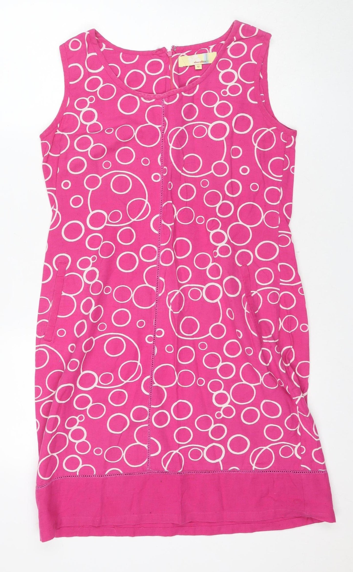 Alice Collins Women's Pink Shift Dress Size 12