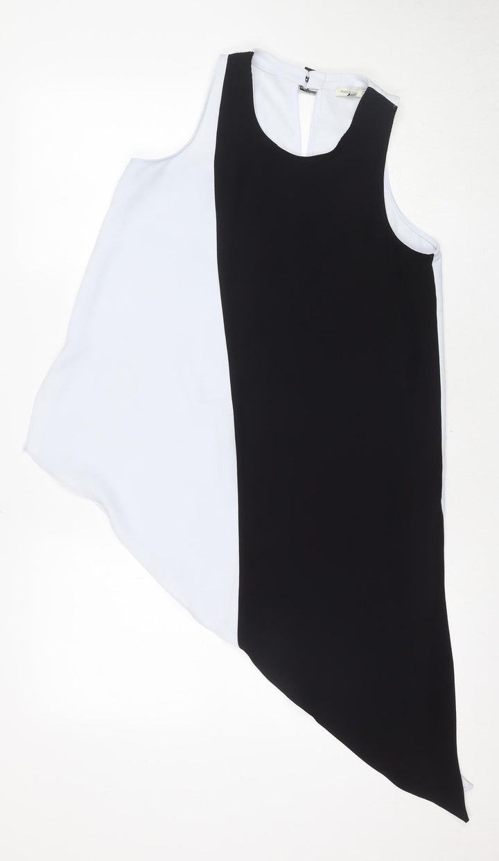 River Island Women's Black & White Camisole Blouse, Size 8