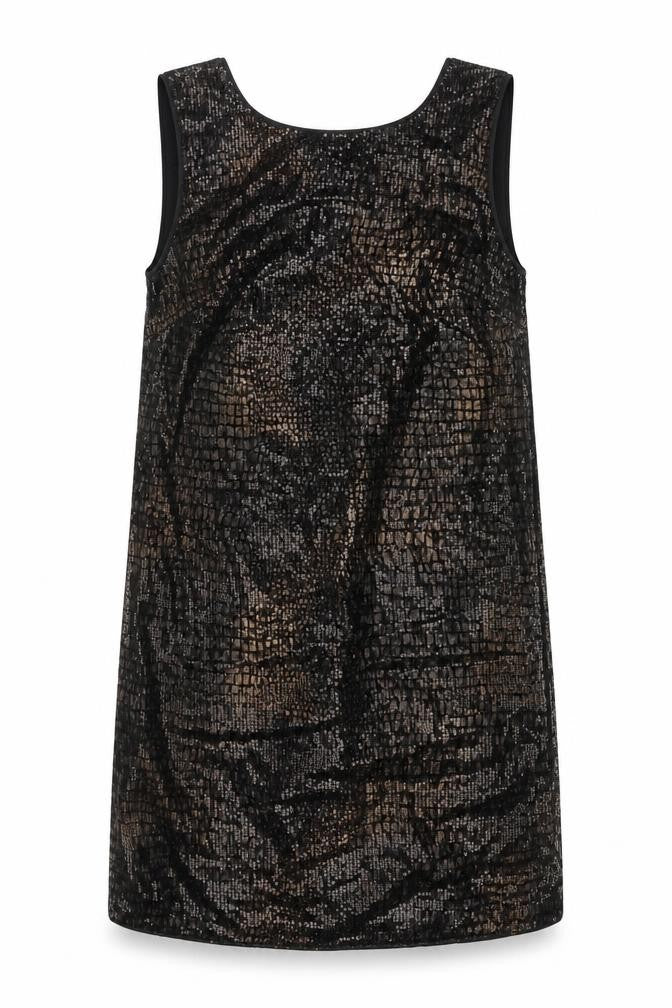 Front view of Next Women’s Black Sleeveless Sequin Dress, size UK 12