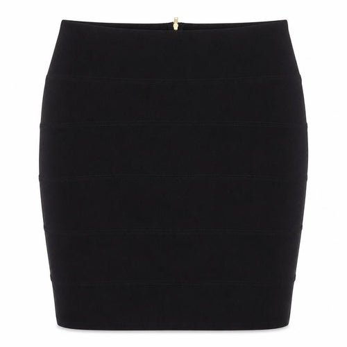 Topshop Women's Black Bandage Skirt Size 16 Zip Accent
