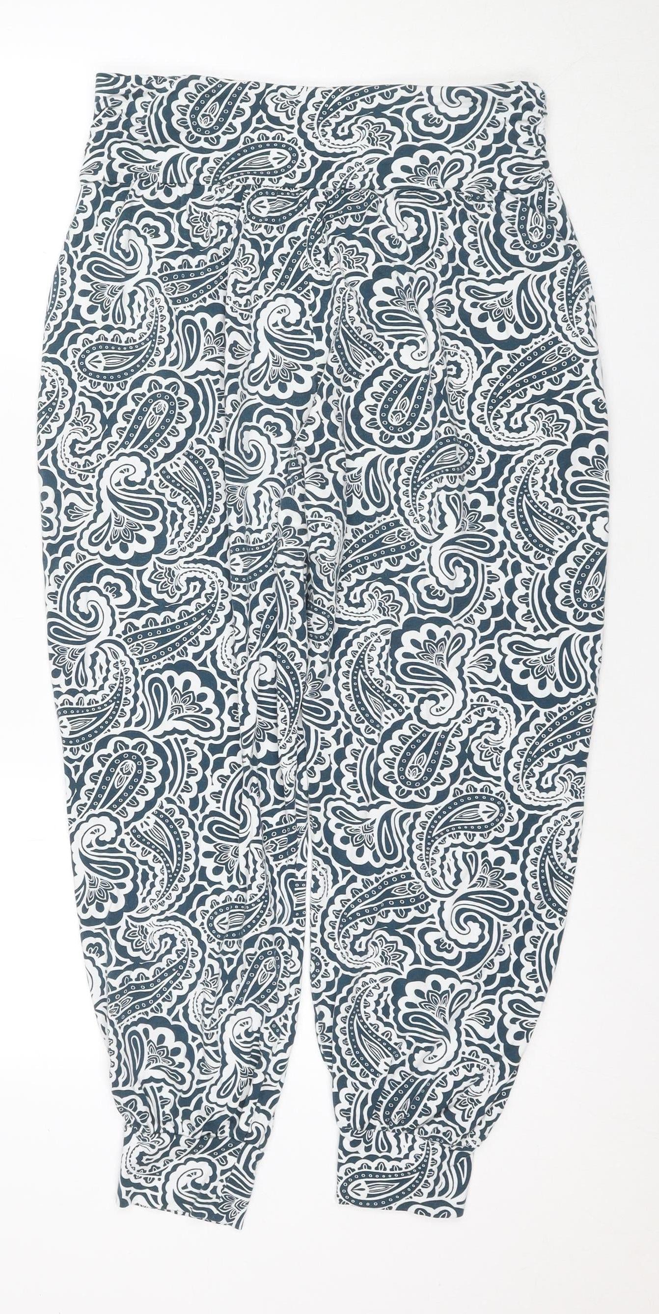 Boden Women's Multicoloured Paisley Jogger Trousers Size 12