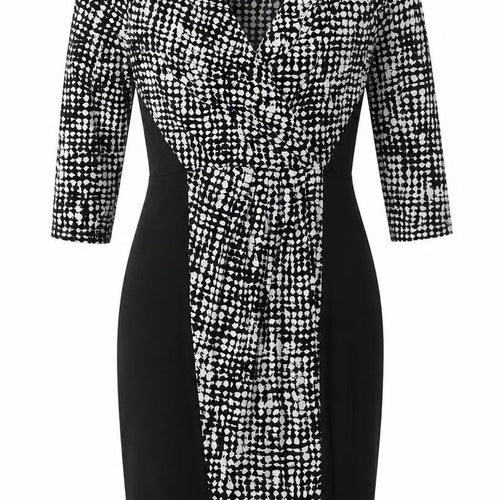 Oasis Women's Black Bodycon Dress, M, Geometric Party