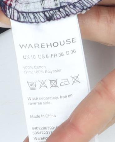 Warehouse Women's Multicoloured Floral Skirt Size 10