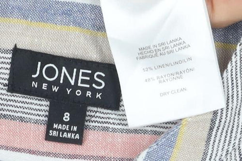 Jones New York Women's Multicoloured Striped Shift Dress