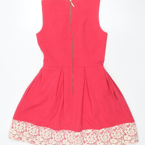 Closet London Pink Fit & Flare Women's Dress - Size 10