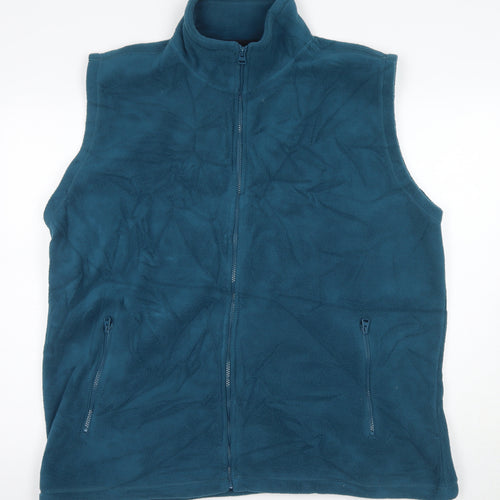 One Valley Men's Blue Fleece Waistcoat XL Casual Wear