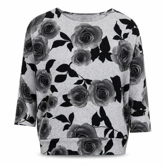 Front view of Apricot Women's Multicoloured Floral Jersey Top