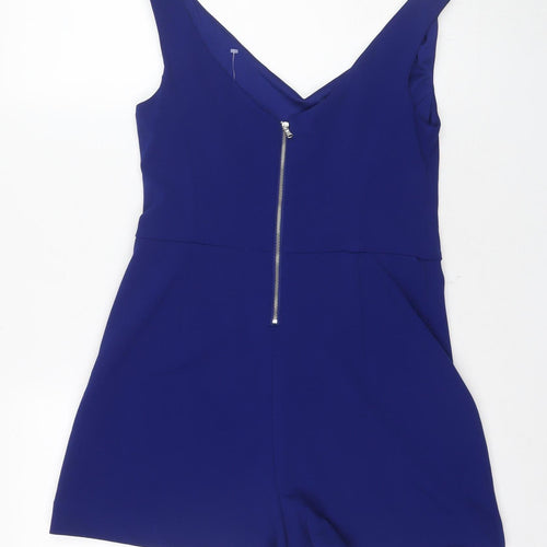 Zara Women's Blue Sleeveless Jumpsuit Size 12