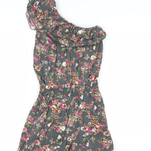 Next Women's Multicoloured Floral Cotton Playsuit S