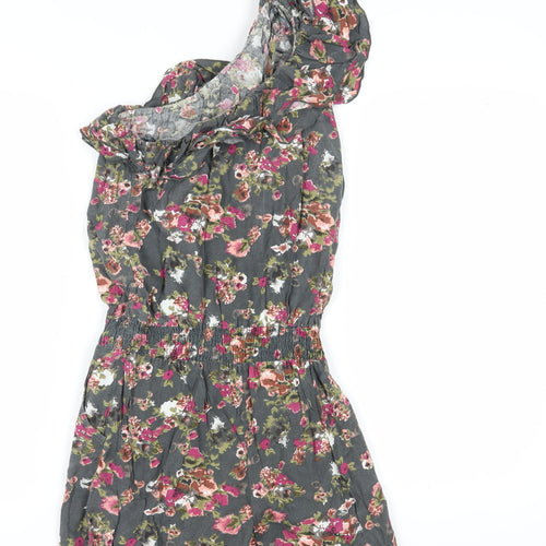 Next Women's Multicoloured Floral Cotton Playsuit S