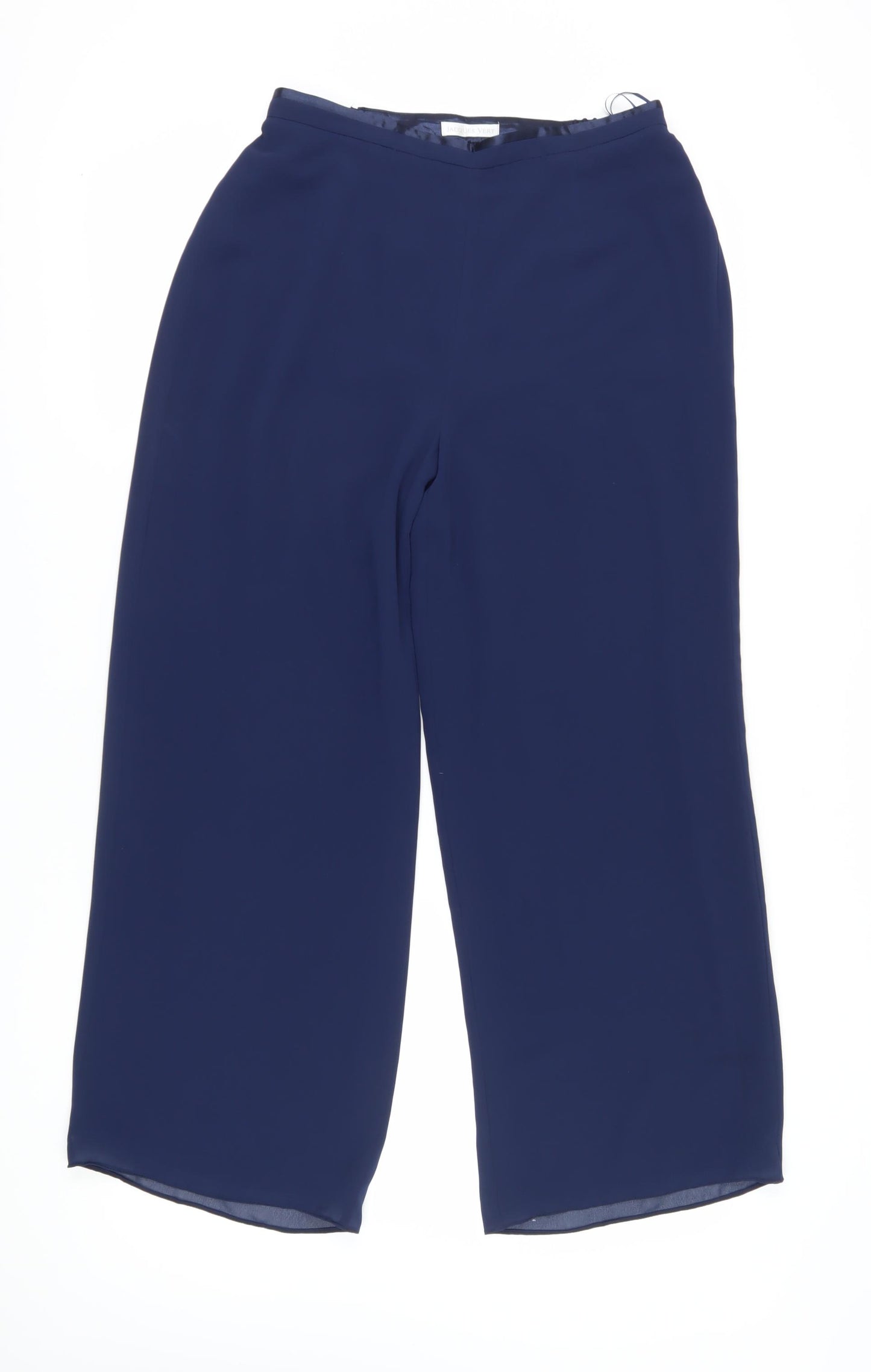 Jacques Vert Women's Blue Wide-Leg Trousers Size 12