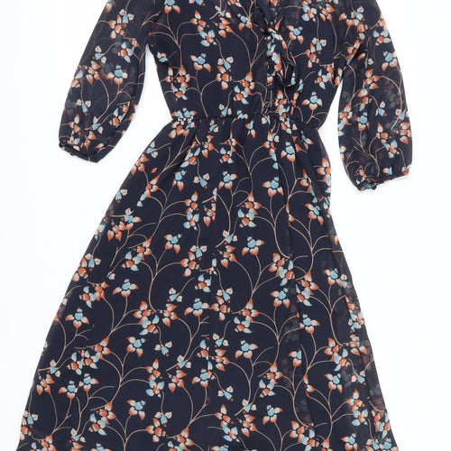 Miss Selfridge Women's Floral V-Neck Midi Dress Size 10
