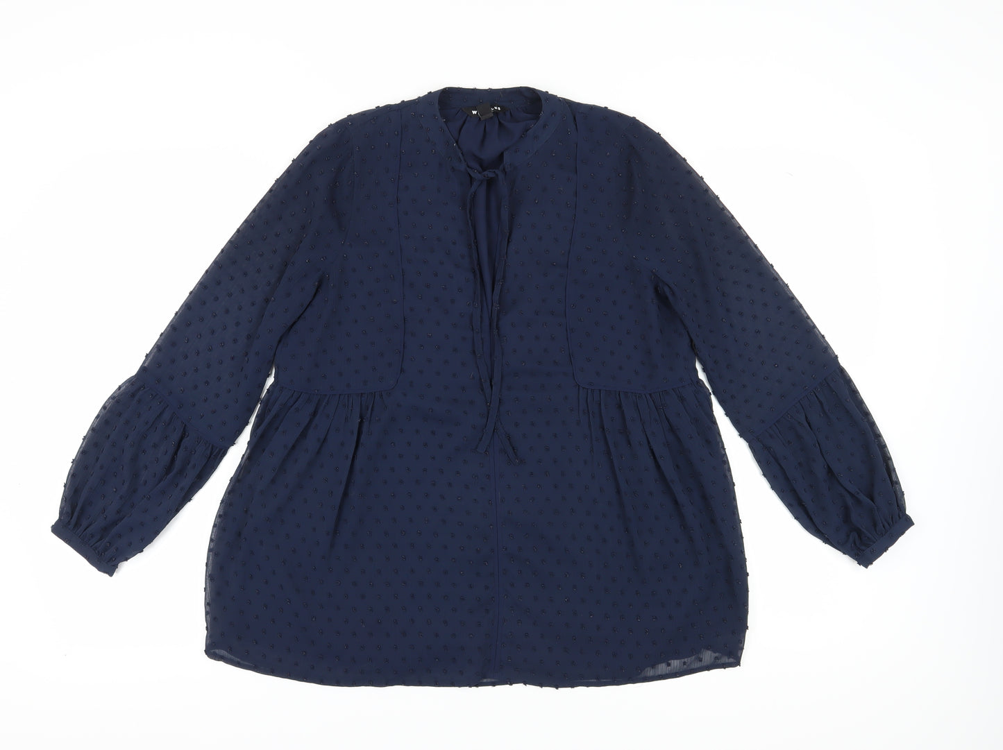 Whistles Women's Blue Tunic Blouse Size 8