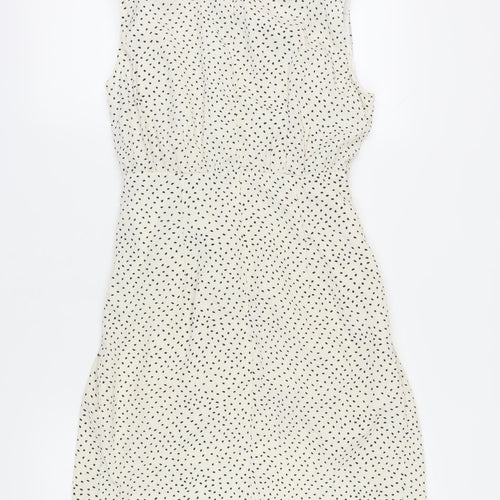 PrettyLittleThing Women Ivory Polka Dot Shift Dress